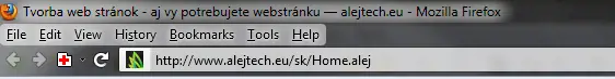 URL v starších verziách Firefoxu