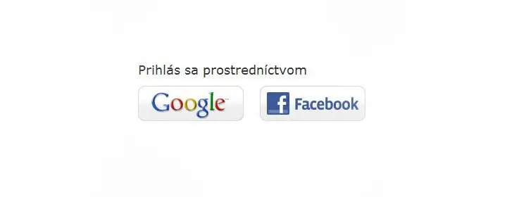 Prihlásenie cez sociálne siete
