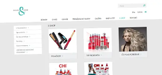 Kadernícky salón and hair s e-shopom