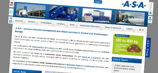 Redizajn webstránok spoločnosti .A.S.A. Group