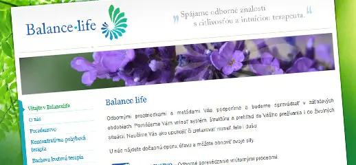 Balancelife.sk - nová webová stránka