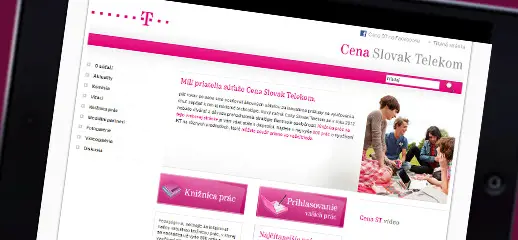 Nová web stránka Cena Slovak Telekom