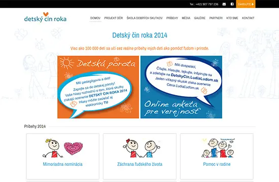 Detský čin roka – nová responzívna webstránka
