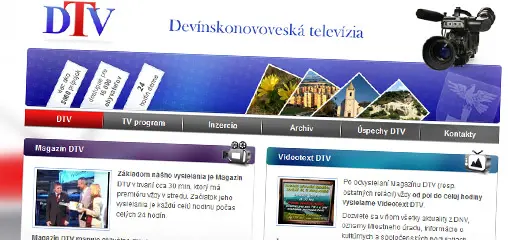 Devínskonovoveská televízia - redizajn webstránky
