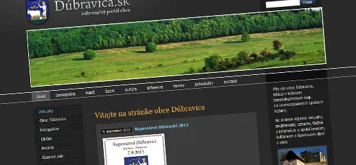 Nová obecná webstránka Dúbravica.sk je spustená