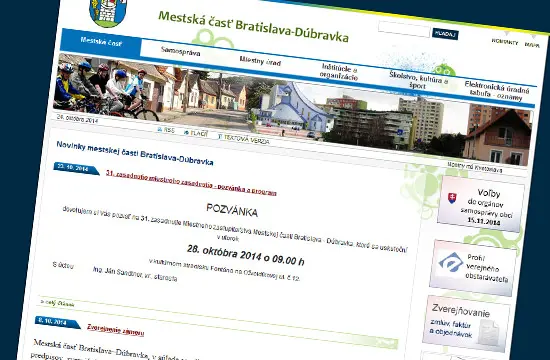 Mestská časť Bratislava-Dúbravka - redesign