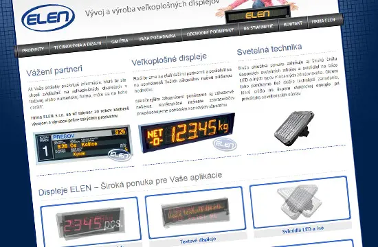 Nový e-shop pre výrobcu displejov ELEN