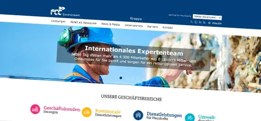 FCC Environment – redizajn nadnárodnej webstránky .A.S.A. Group