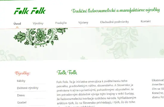 Folk Folk - tradičné ľudovoumelecké a manufaktúrne výrobky