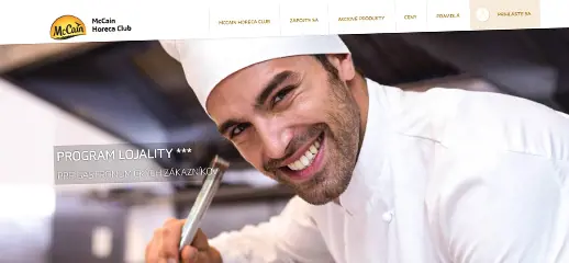 Nový web pre McCain Horeca Club