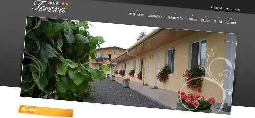 Hotel Tereza - kompletný redizajn webstránky