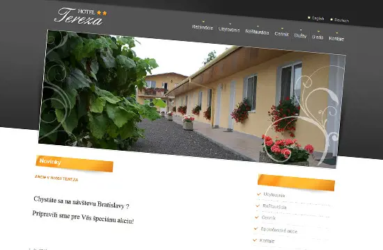 Hotel Tereza - kompletný redizajn webstránky