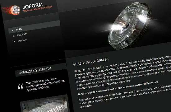 Joform.sk - presná strojárska výroba a tuning