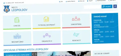 Redizajn webového sídla mesta Leopoldov