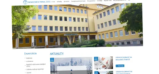 Nemocnica Snina - redizajn webstránky