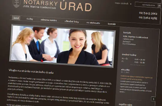 Stránka pre notársky úrad JUDr. Martiny Gontkovičovej
