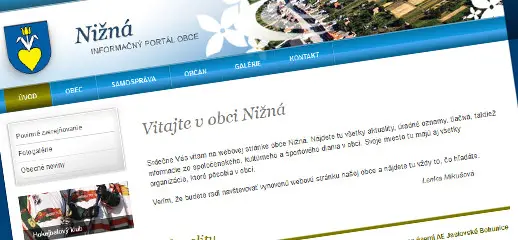 Nová prístupná webstránka obce Nižná