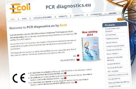 Nová webová stránka pcrdiagnostics.eu