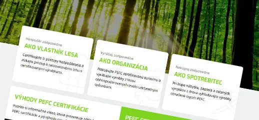 PEFC - trvalo udržateľné obhospodarovanie lesov