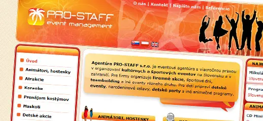 Nová webstránka PRO-STAFF event management