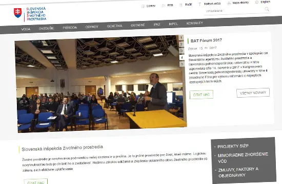 Slovenská inšpekcia životného prostredia - nová webstránka