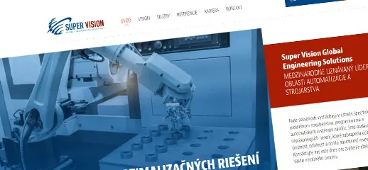 Prezentačná web stránka spoločnosti Super Vision