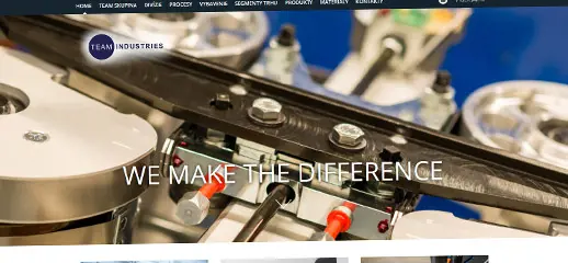 Prezentačný web pre Team Industries