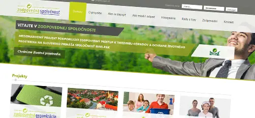 Zodpovedná spoločnosť – responzívny web nového projektu